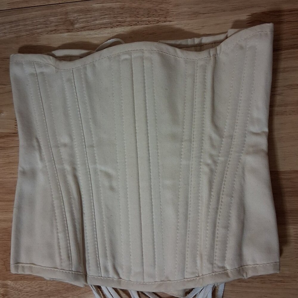 Meschantes nude twill buskless unerbust training corset size 22 NEW